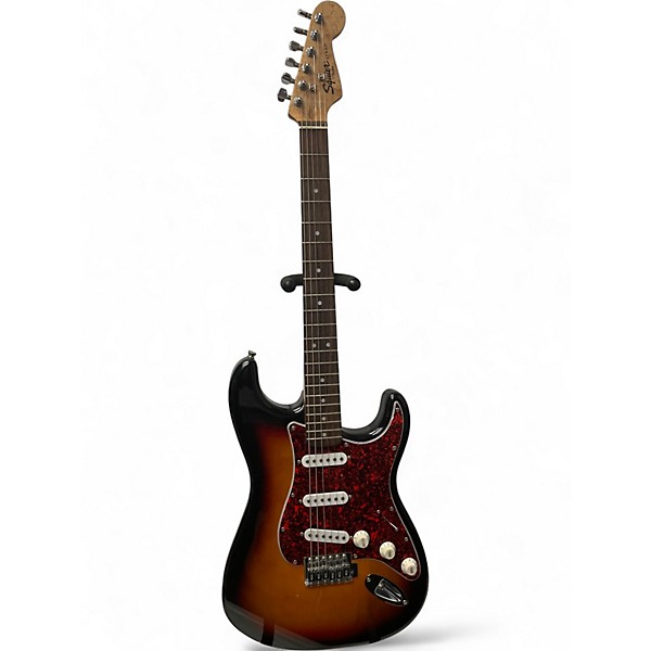 Used Squier Stratocaster 2 Color Sunburst Solid Body Electric Guitar
