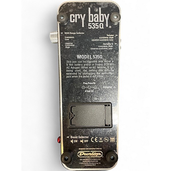 Used Dunlop 535Q Cry Baby Multi-Wah Effect Pedal