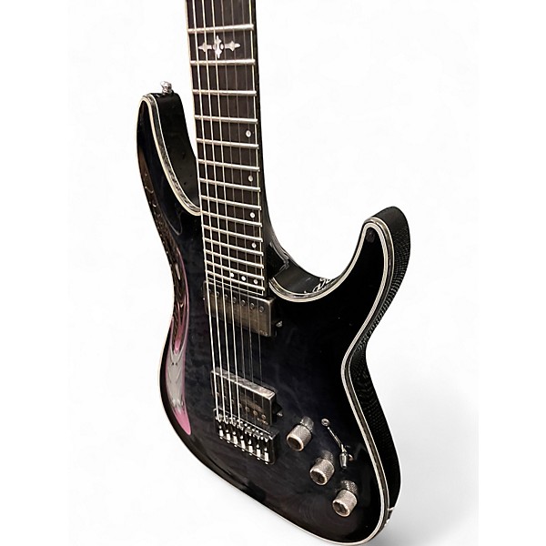 Used Schecter Guitar Research Hellraiser C7 Hybrid 24 Trans Gray Solid Body Electric Guitar