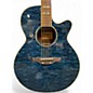 Used Takamine es450c Blue Acoustic Electric Guitar