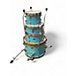 Used TAMA 4 Piece Club Jam Aqua Blue Drum Kit thumbnail