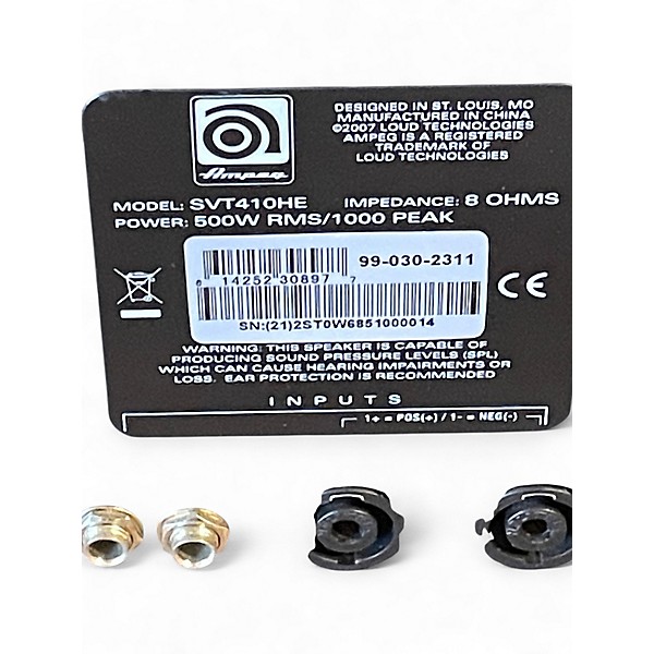 Used Ampeg SVT410HE 4x10 800W Bass Cabinet