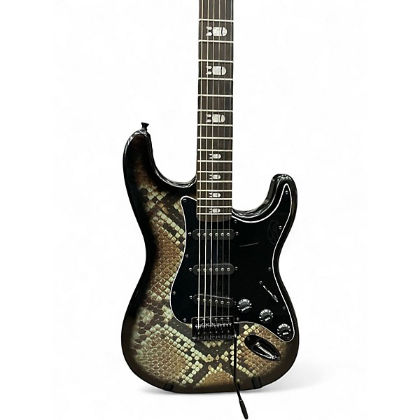 Used HardLuck Kings Bombshell T30-016 Snakeskin Solid Body Electric Guitar