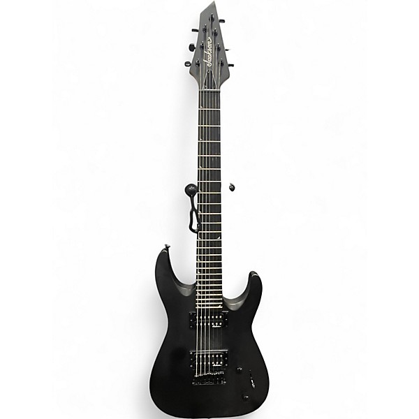 Used Jackson JS22-7 Dinky 7 String Black Solid Body Electric Guitar