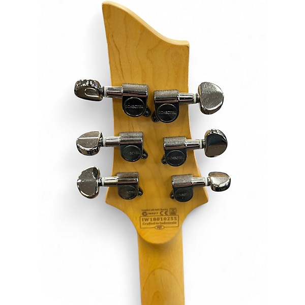 Used Schecter Guitar Research Omen Extreme 6 Blue Burst Solid Body Electric Guitar