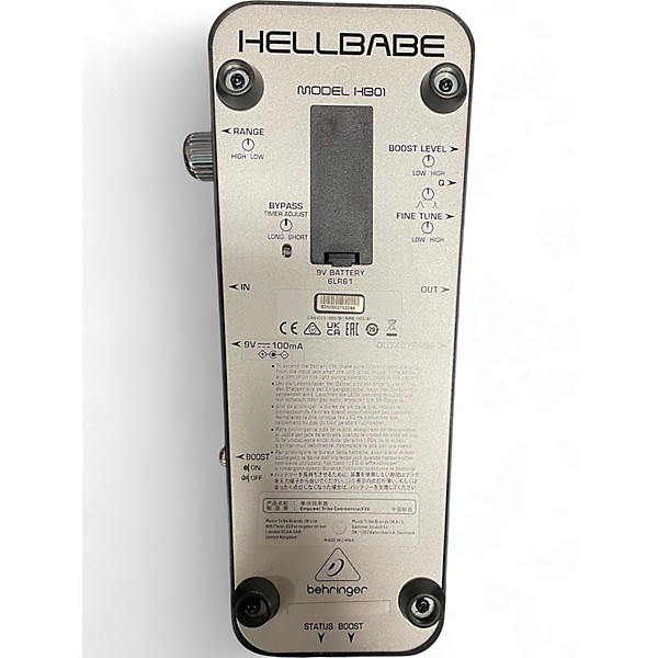 Used Behringer HB01 Hellbabe Optical Wah Effect Pedal