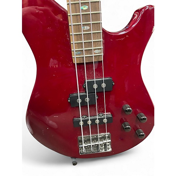 Used Mitchell MB100 Red Electric Bass Guitar