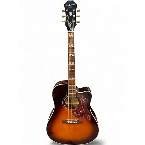 Used Epiphone HUMMINGBIRD EC STUDIO 2 Color Sunburst Acoustic Electric Guitar