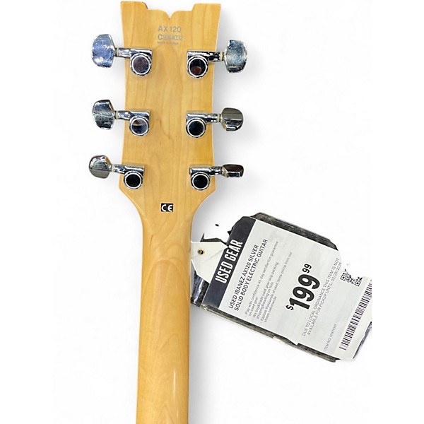 Used Ibanez AX120 Silver Solid Body Electric Guitar