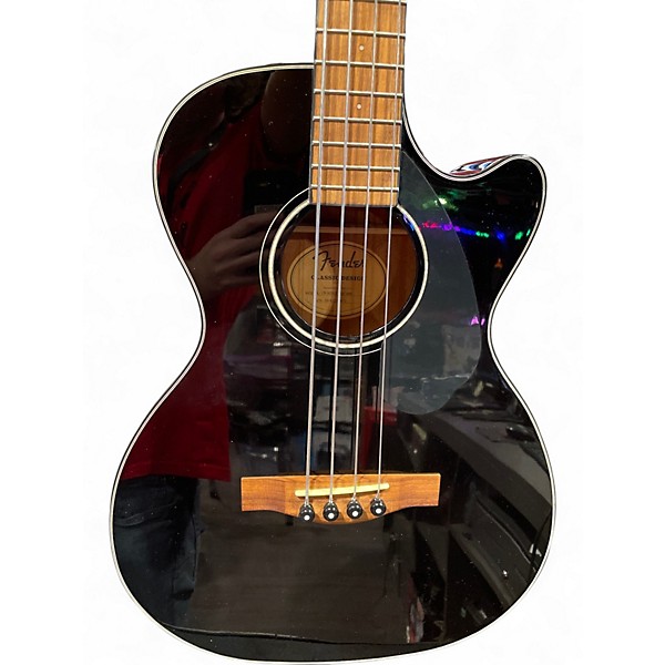 Used Fender CB-60SCE Black Acoustic Bass Guitar