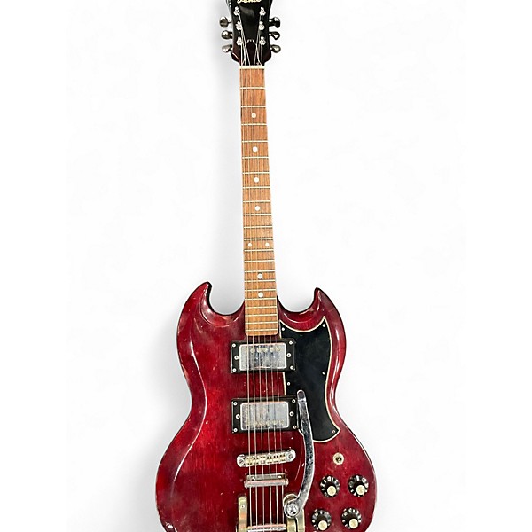 Used Penco SG LAWSUIT  Maroon Solid Body Electric Guitar