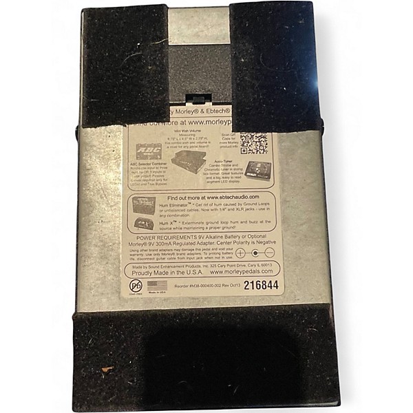 Used Morley Steve Vai Bad Horsie 2 Contour Wah Effect Pedal