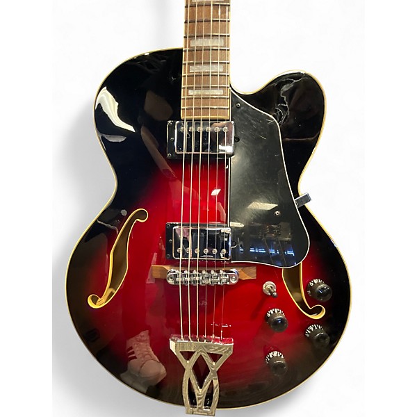 Used Ibanez AF75 Crimson Red Burst Hollow Body Electric Guitar