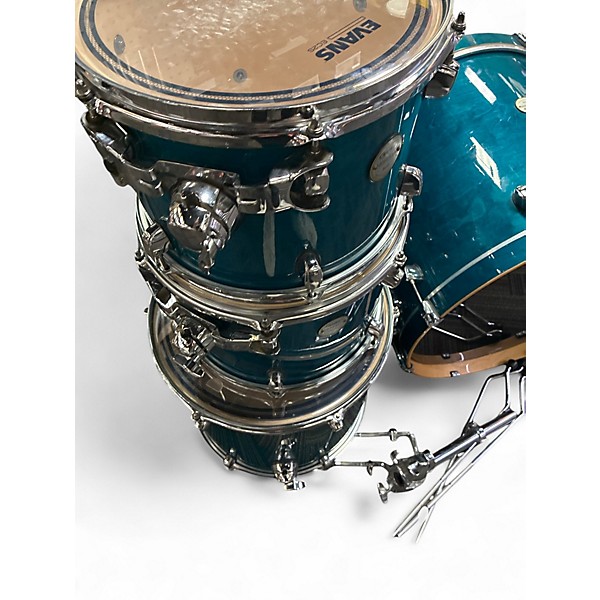 Used Mapex 4 Piece Meridian TEAL Drum Kit