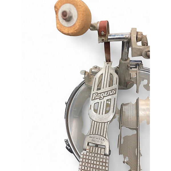 Used 1960s Roger 4 Piece Holiday Outfit Silver Sparkle Drum Kit