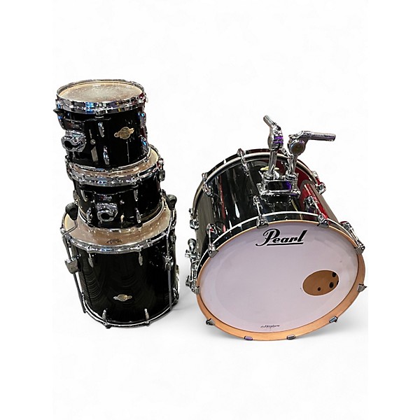 Used 2014 Pearl 4 Piece Masters MCX Series Trans Black Drum Kit