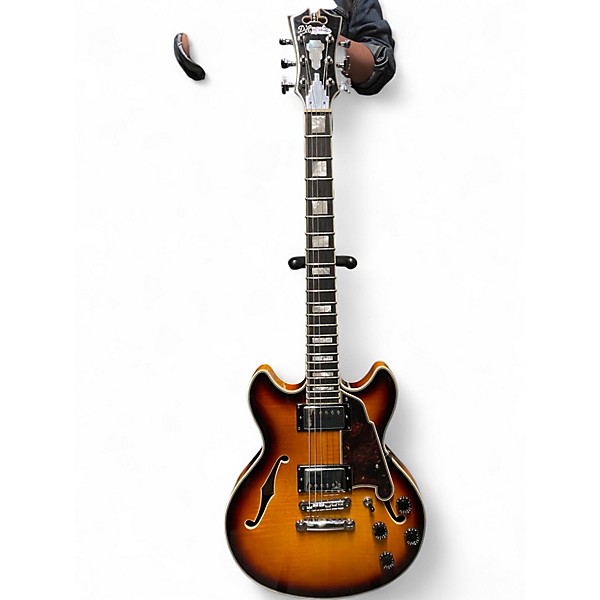 Used 2021 D'Angelico premier mini dc ice tea burst Hollow Body Electric Guitar