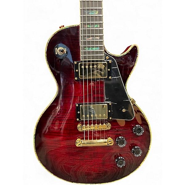 Used Aio WLP 750T Red Wine Burst Solid Body Electric Guitar