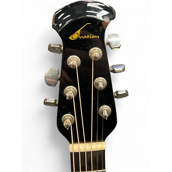 Used Ovation 4861 Black Acoustic Electric Guitar