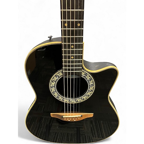 Used Ovation 4861 Black Acoustic Electric Guitar