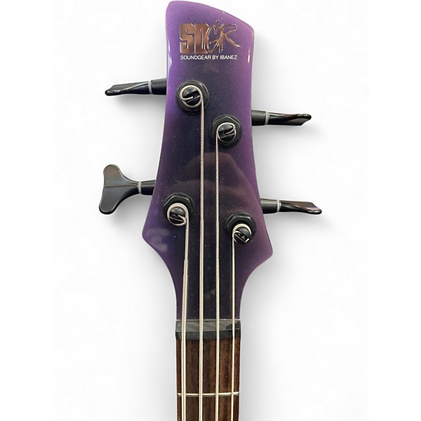 Used Ibanez SR500E Black Aurora Burst Electric Bass Guitar