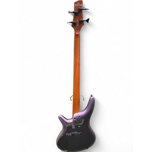 Used Ibanez SR500E Black Aurora Burst Electric Bass Guitar