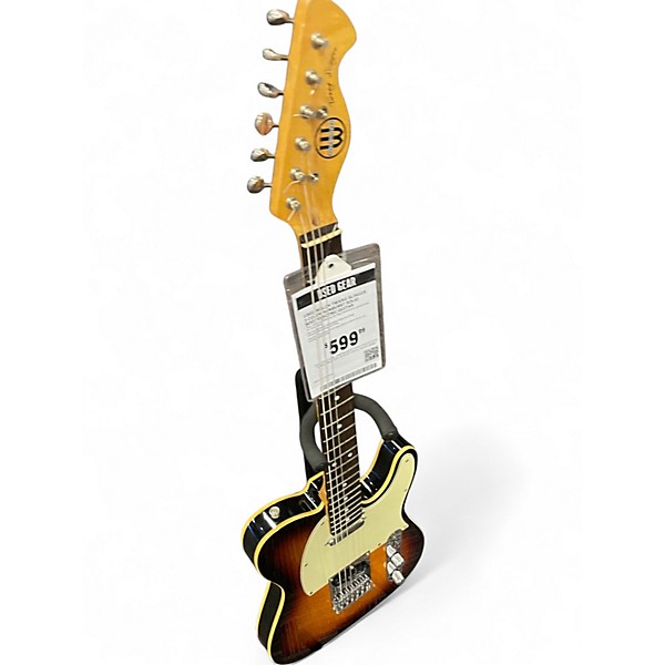 Used Welch twang slinger 3 Color Sunburst Solid Body Electric Guitar