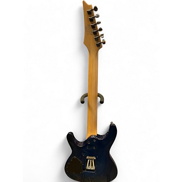 Used Ibanez S670QM Blue Solid Body Electric Guitar