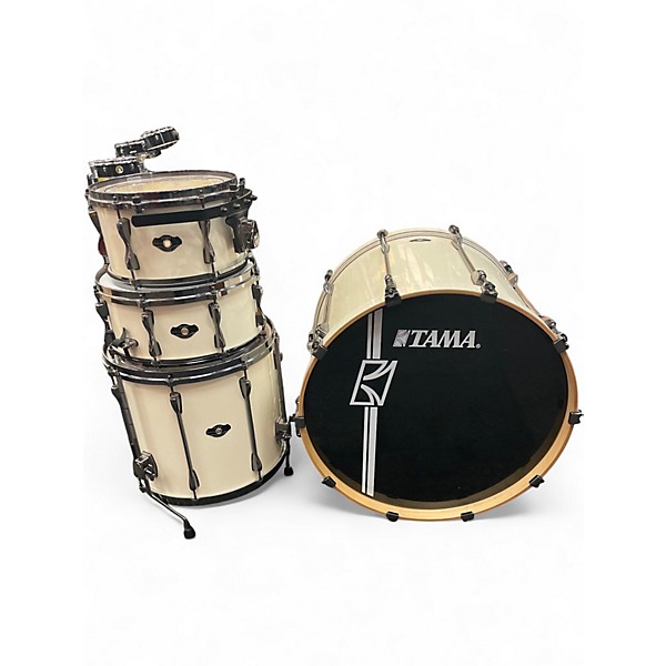 Used TAMA 4 Piece Superstar Pearl White Drum Kit