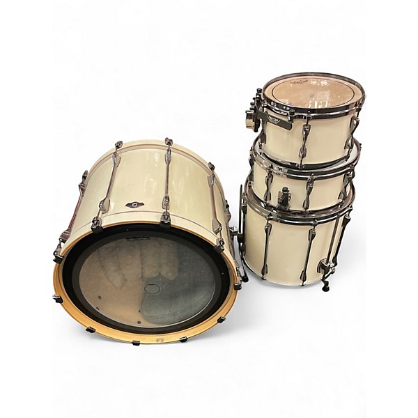 Used TAMA 4 Piece Superstar Pearl White Drum Kit
