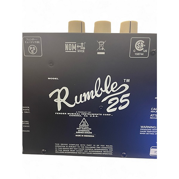 Used Fender Rumble 25 25W 1x8 Bass Combo Amp