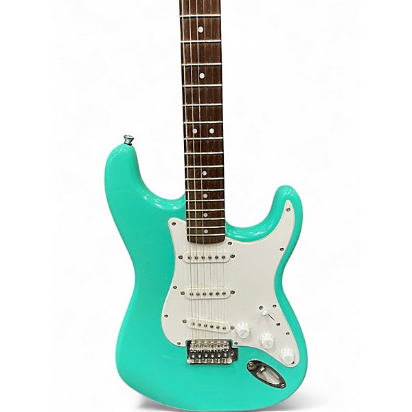 Used Squier Bullet Stratocaster Surf Green Solid Body Electric Guitar
