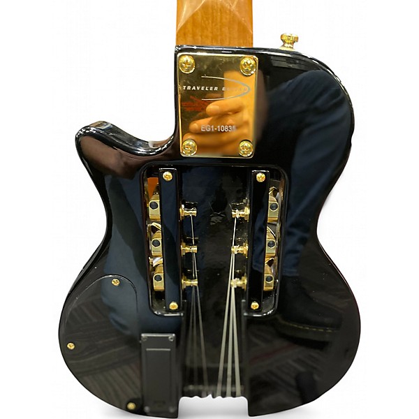 Used Traveler Guitar EG1 Custom Black and Gold Electric Guitar