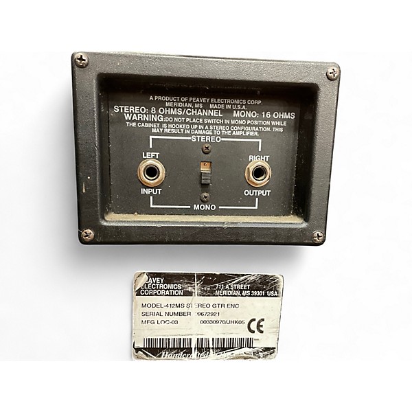 Used Peavey 412MS STEREO GUITAR CABINET Guitar Cabinet