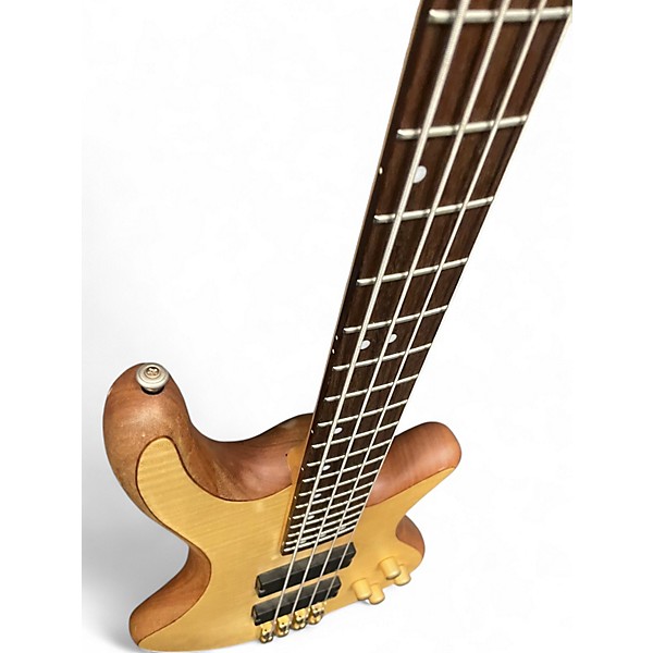 Used Schecter Guitar Research Stiletto Custom 4 String Natural Electric Bass Guitar