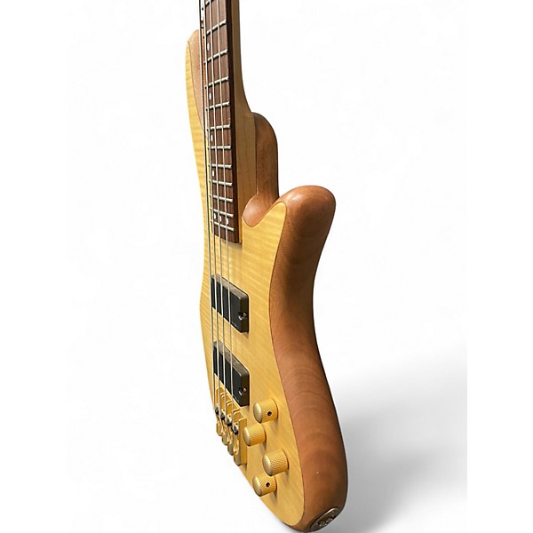 Used Schecter Guitar Research Stiletto Custom 4 String Natural Electric Bass Guitar
