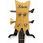 Used Schecter Guitar Research Stiletto Custom 4 String Natural Electric Bass Guitar