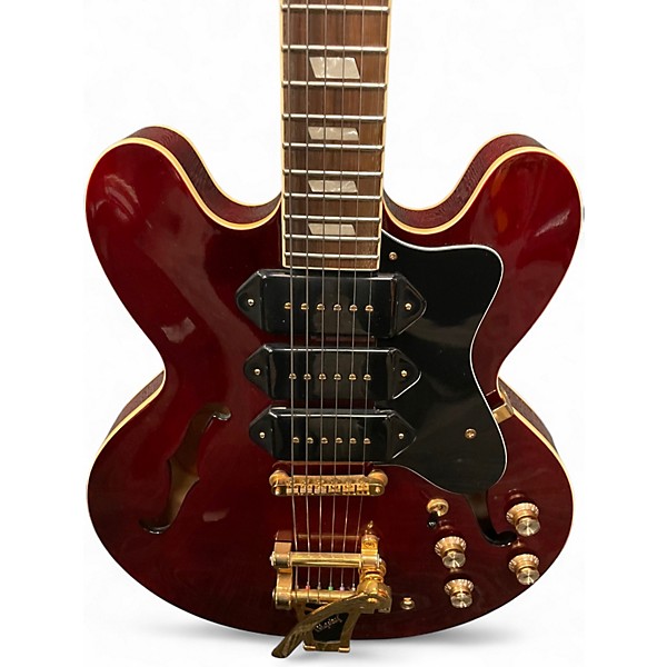 Used Epiphone Riviera P93 Wine Red Hollow Body Electric Guitar