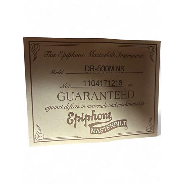 Used Epiphone DR500M Masterbuilt Natural Acoustic Guitar