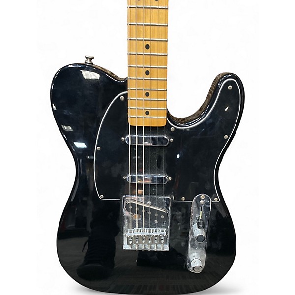 Used 2009 Fender DELUXE BLACKOUT TELECASTER Black Solid Body Electric Guitar