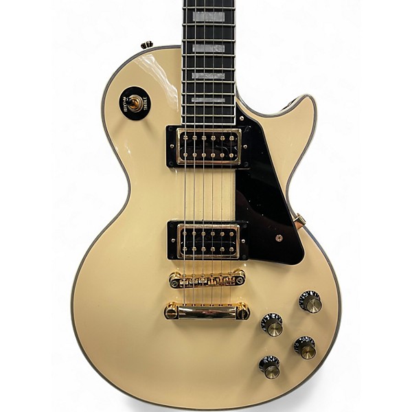 Used Epiphone LES PAUL BLACK BACK AGED WHITE Solid Body Electric Guitar