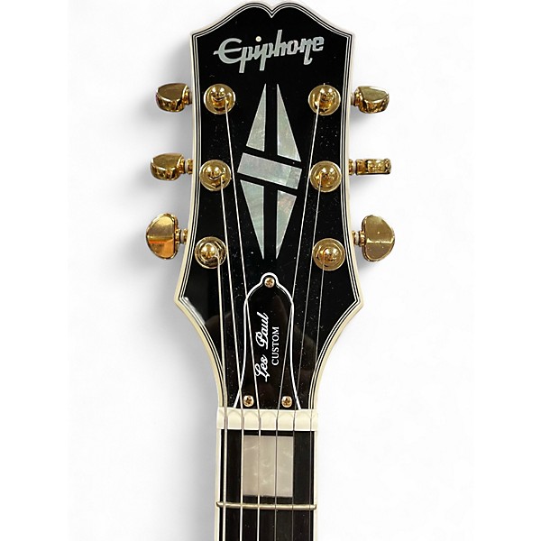 Used Epiphone LES PAUL BLACK BACK AGED WHITE Solid Body Electric Guitar
