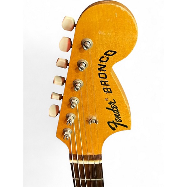 Vintage 1968 Fender Bronco Fiesta Red Solid Body Electric Guitar