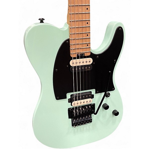 Used 2022 Schecter Guitar Research svss-fr Seafoam Green Solid Body Electric Guitar