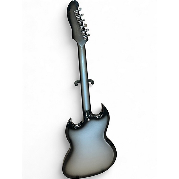 Used Woodrite SWITCHBLADE Black and Silver Solid Body Electric Guitar