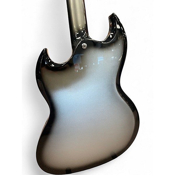 Used Woodrite SWITCHBLADE Black and Silver Solid Body Electric Guitar