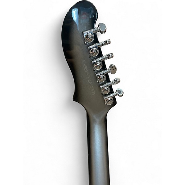 Used Woodrite SWITCHBLADE Black and Silver Solid Body Electric Guitar