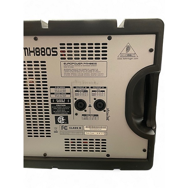 Used Behringer PMH880S Powered Mixer