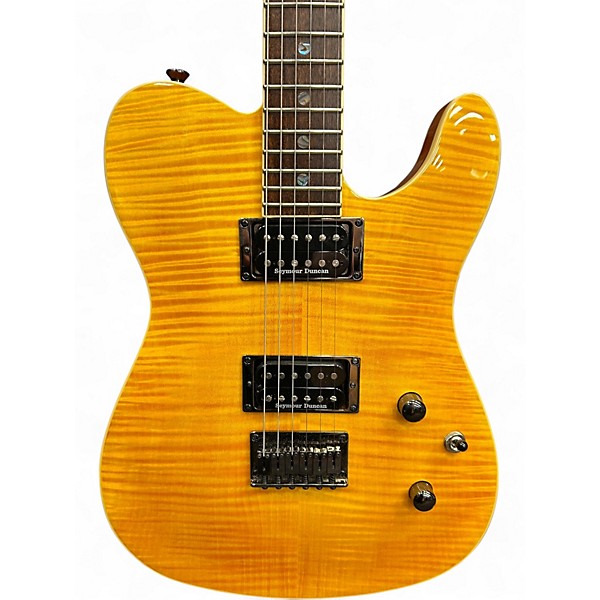 Used Fender Special Edition Custom Telecaster FMT HH Amber Solid Body Electric Guitar