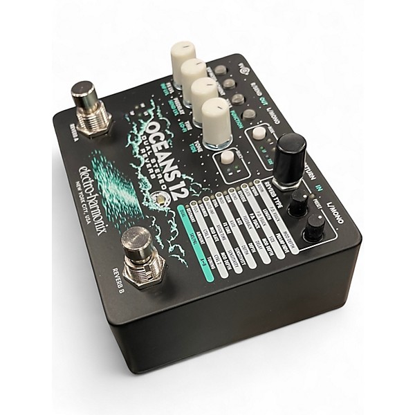 Used Electro-Harmonix OCEANS 12 DUAL STEREO REVERB Effect Pedal